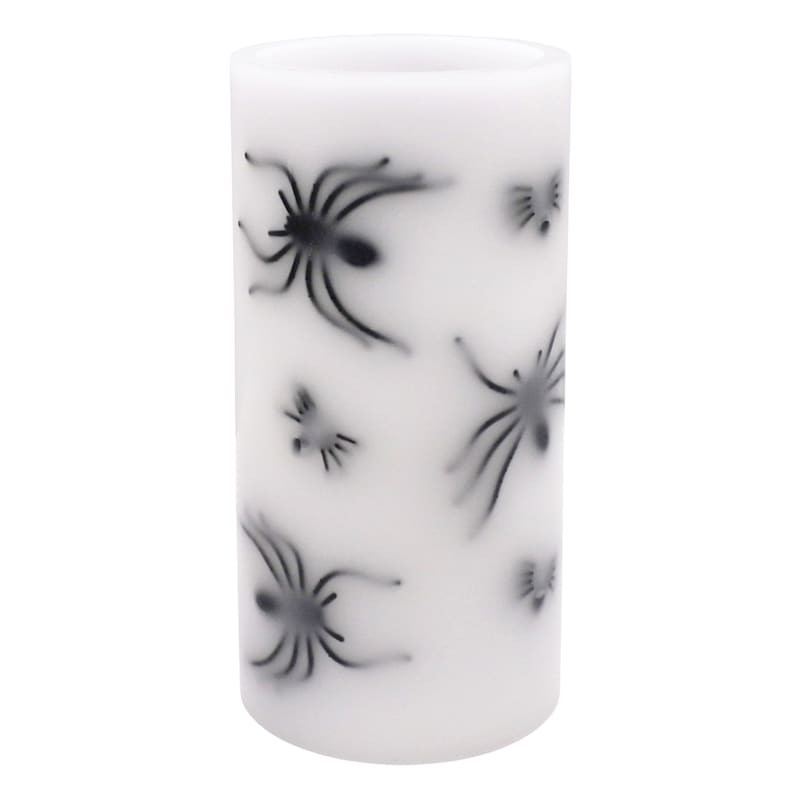 Spellbound Spider Embedded LED Pillar Candle, 3x6 | At Home
