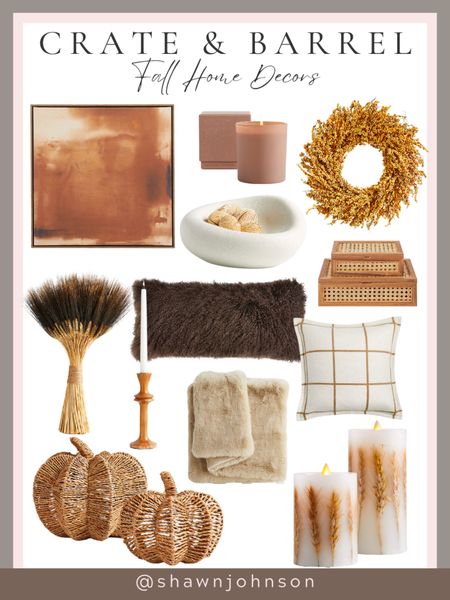 Transform your home into a cozy autumn haven with these stunning fall home decors from Crate and Barrel! 
#CrateAndBarrelFallDecor
#AutumnVibes
#CozyHome
#FallFavorites
#InteriorInspo
#HomeDecor
#FallStyling
#SeasonalTouches
#FallAccents



#LTKhome