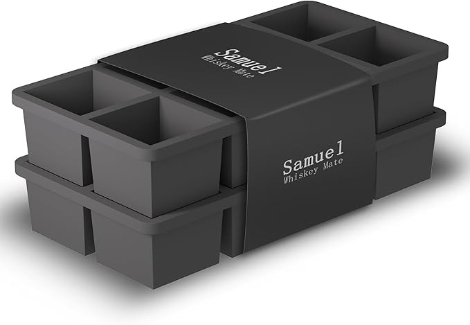 Samuelworld Large Silicone Ice Cube Tray Molds, 2-Pack, Big 2 Inch Cubes - Food Grade, Flexible, ... | Amazon (US)
