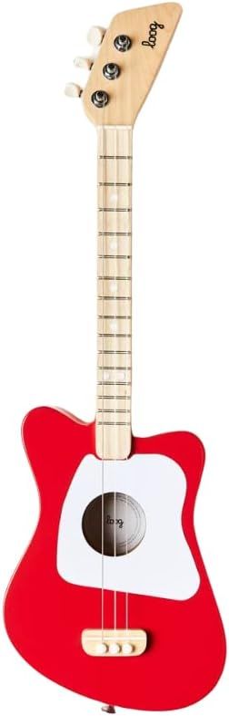 Loog Mini 3 String Acoustic Kids Guitar for Beginners, App & Lessons, Red, Ages 3+ (LGMIR) | Amazon (US)