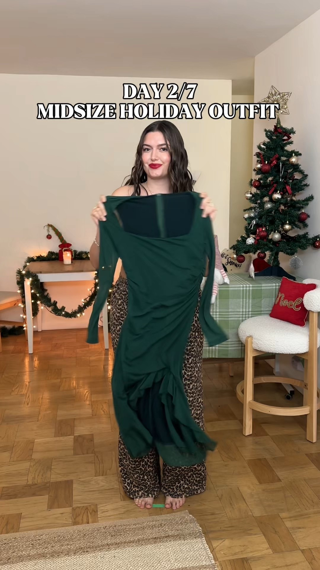 Holiday outfit idea

Dress: L
Tights: L
Shapewear: L