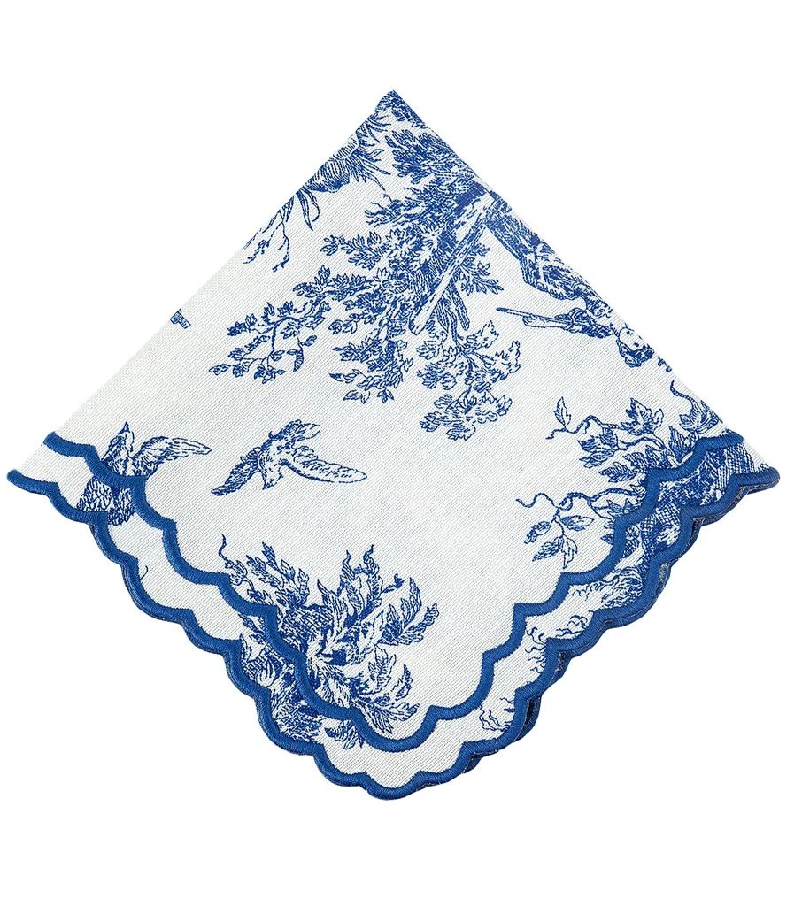 Elise Blue Toile Placemat and Napkin Set | Over The Moon