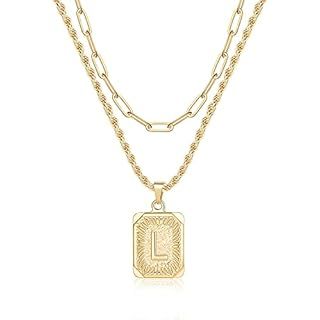 Dainty Layered Initial Necklaces | Amazon (US)