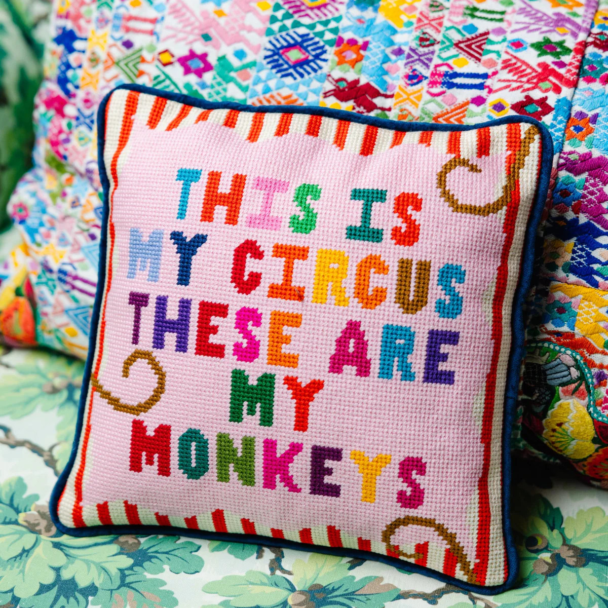 My Circus Needlepoint Pillow | Furbish Studio