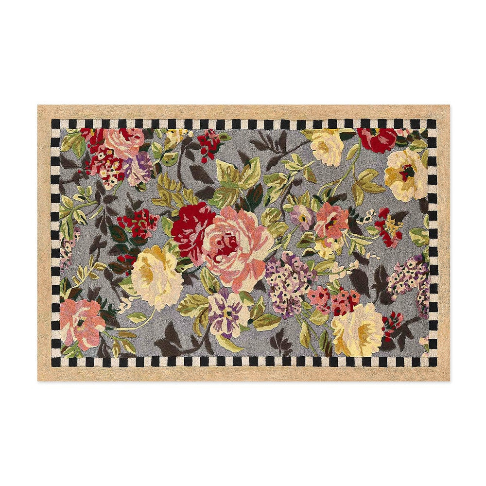 Tudor Rose 2' x 3' Washable Rug | MacKenzie-Childs