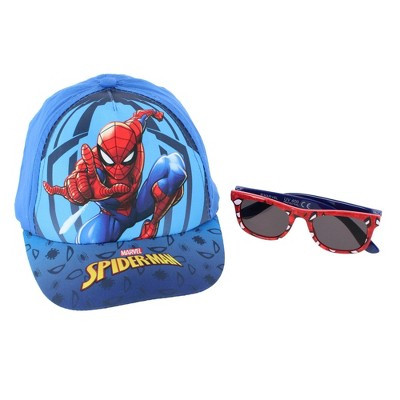 Textiel Trade Boy's Spiderman Baseball Hat & Sunglasses Set, Blue | Target