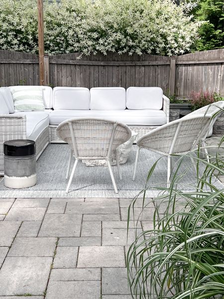 All of our Serena & Lily outdoor furniture plus this outdoor rug are on sale this weekend! Worth the splurge, these pieces have lasted perfectly for years  

#LTKHome #LTKSaleAlert #LTKSeasonal