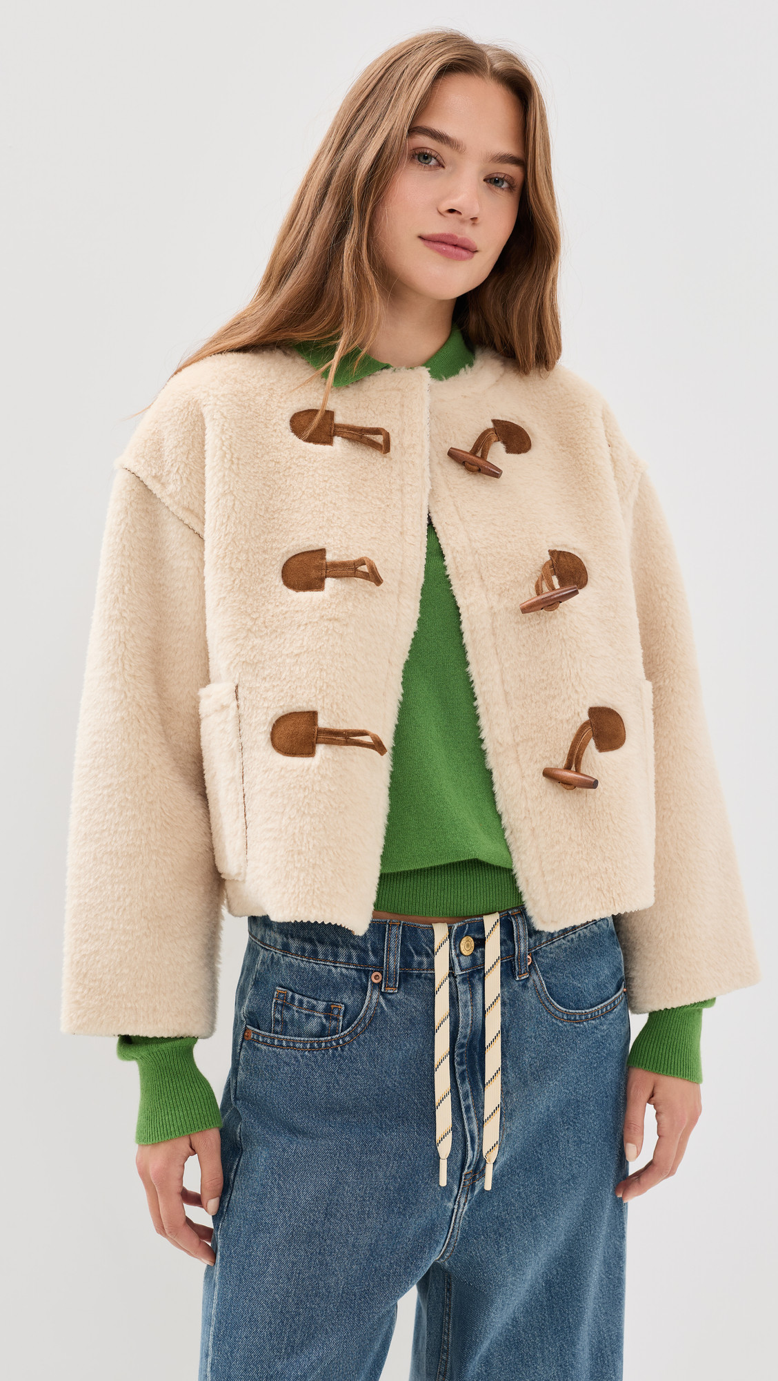 THE GREAT. The Woodside Toggle Coat Cream 1 | Shopbop