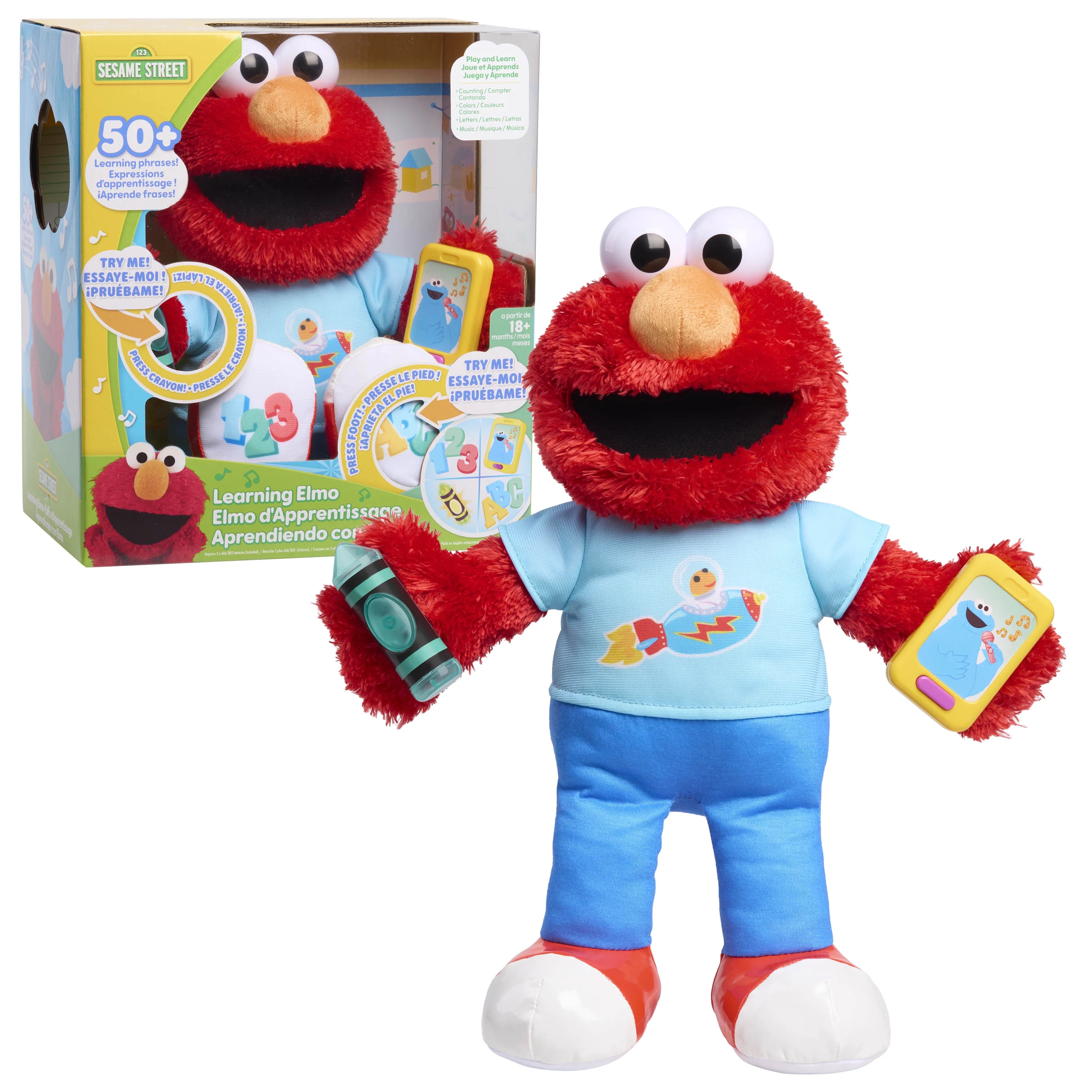 Sesame Street Plush Learning Elmo | Walmart (US)
