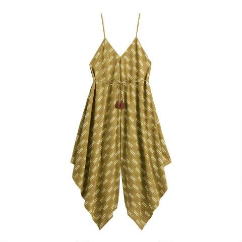 Mustard And White Dash Stripe Jumpsuit | World Market