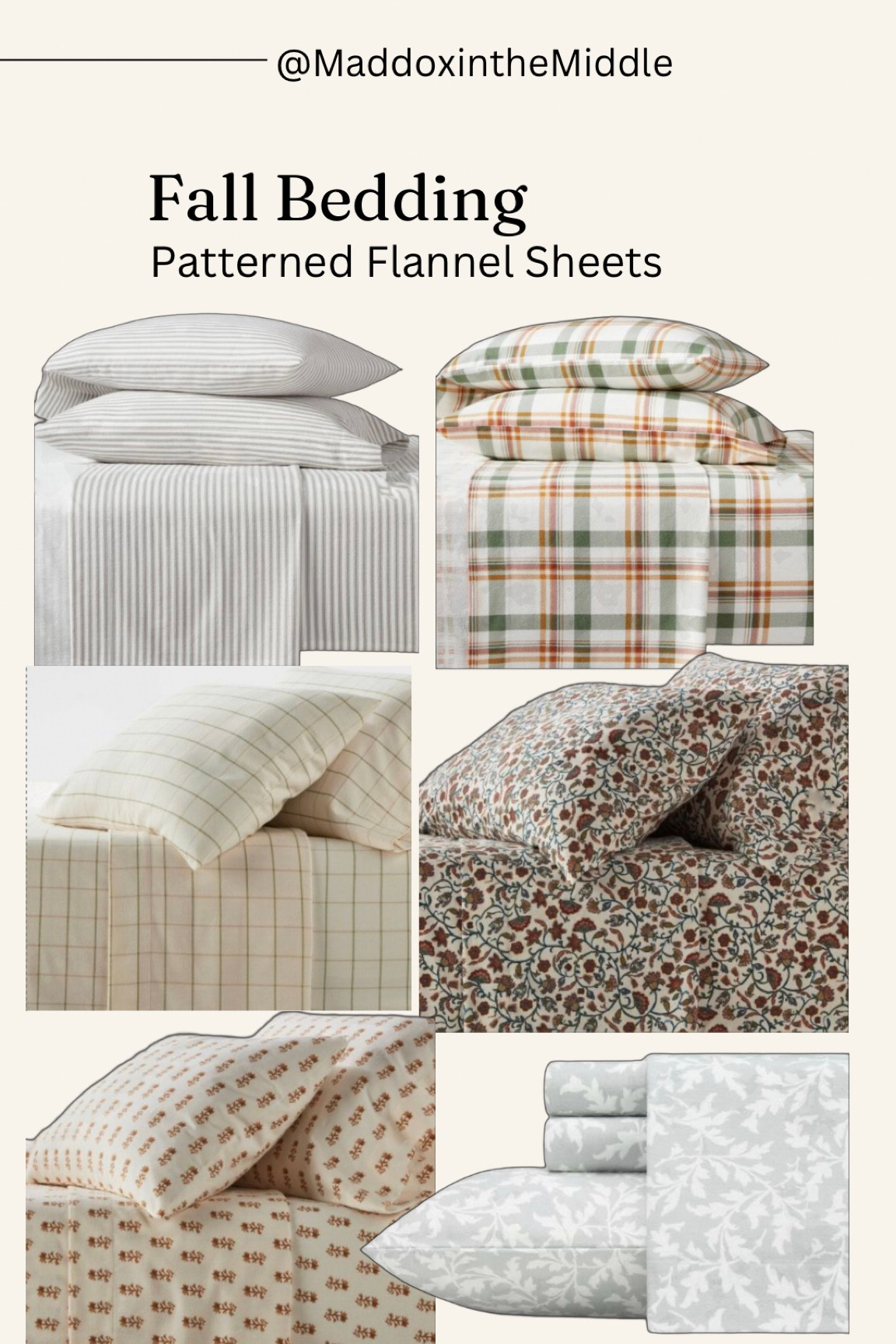 Classic flannel sheets - plaid, floral, block print bedding. Perfect addition to your fall decor. 

#LTKsalealert #LTKSeasonal #LTKhome