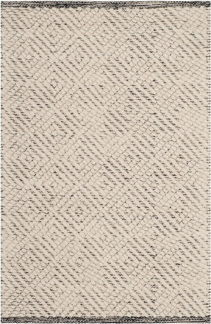 SAFAVIEH Natura Collection Accent Rug - 2' x 3', Ivory & Light Grey, Handmade Wool, Ideal for Hig... | Amazon (US)