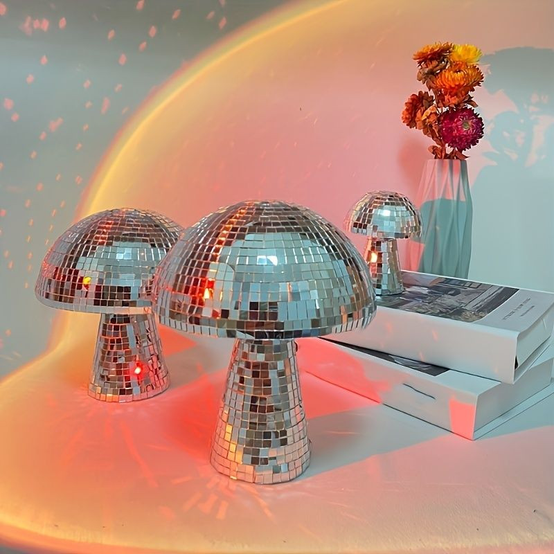 Disco Mirror Ball Decor Reflective Mushroom Shape Ball Dj Lighting For Party Room Table Bar Stage... | Temu Affiliate Program