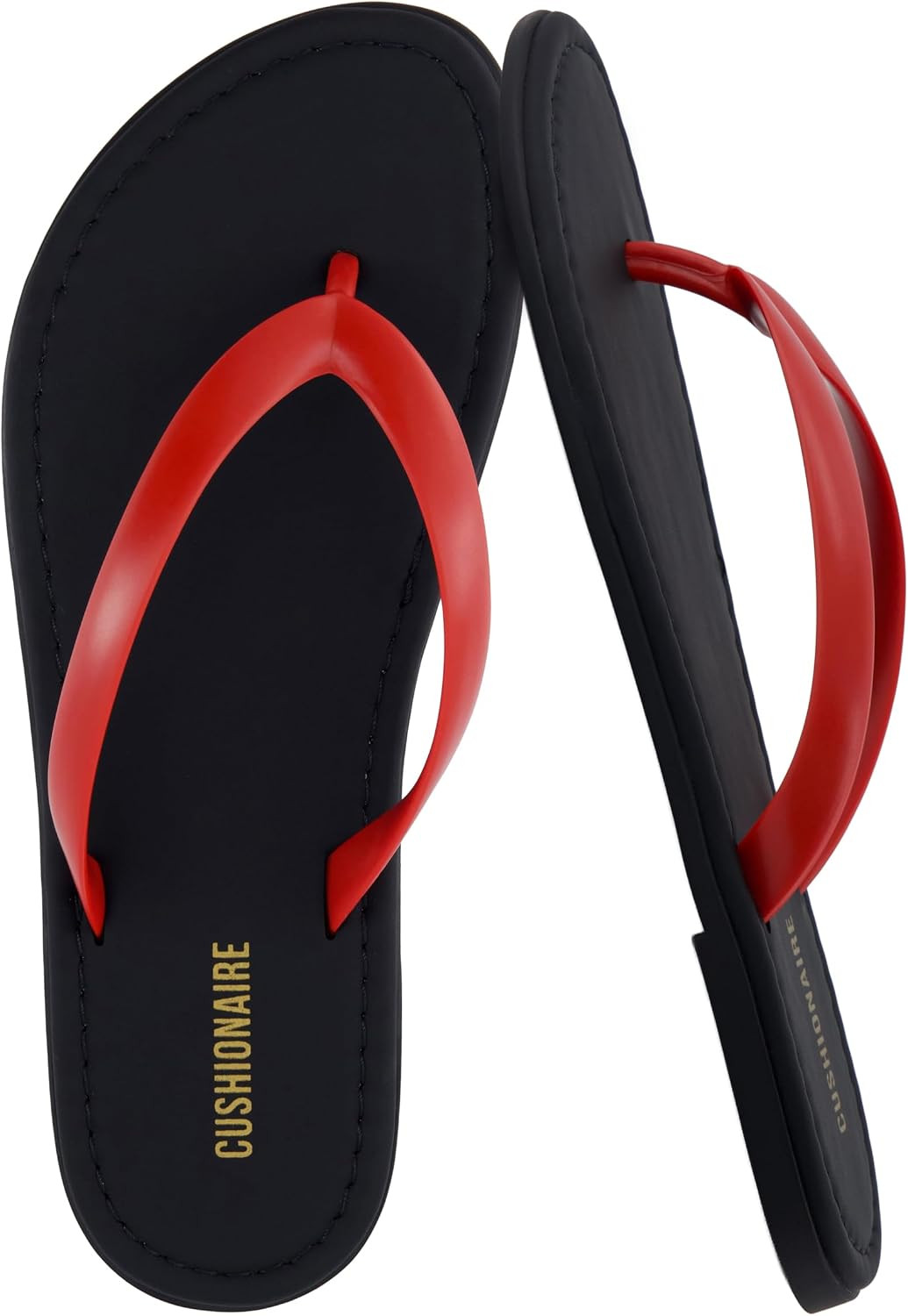CUSHIONAIRE Surf Flip Flop Sandals for Women with Flexible Sole and Soft Jelly Strap, Lightweight Casual Slides | Amazon (US)