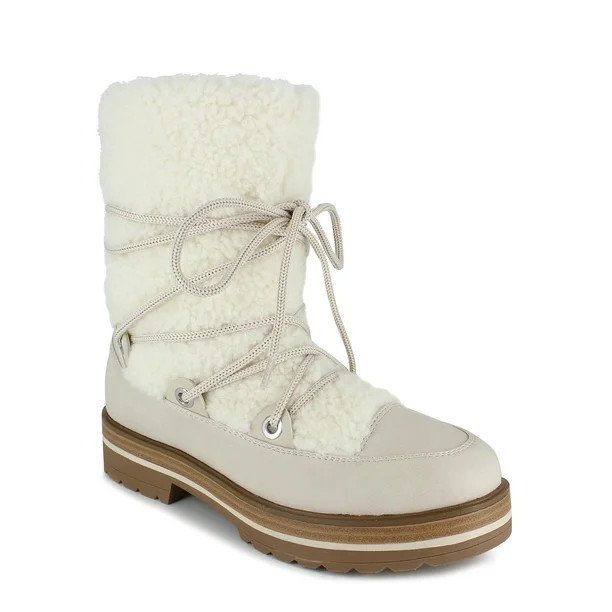 PORTLAND by Portland Boot Company Shearling Lace Up Boot (Women's) | Walmart (US)