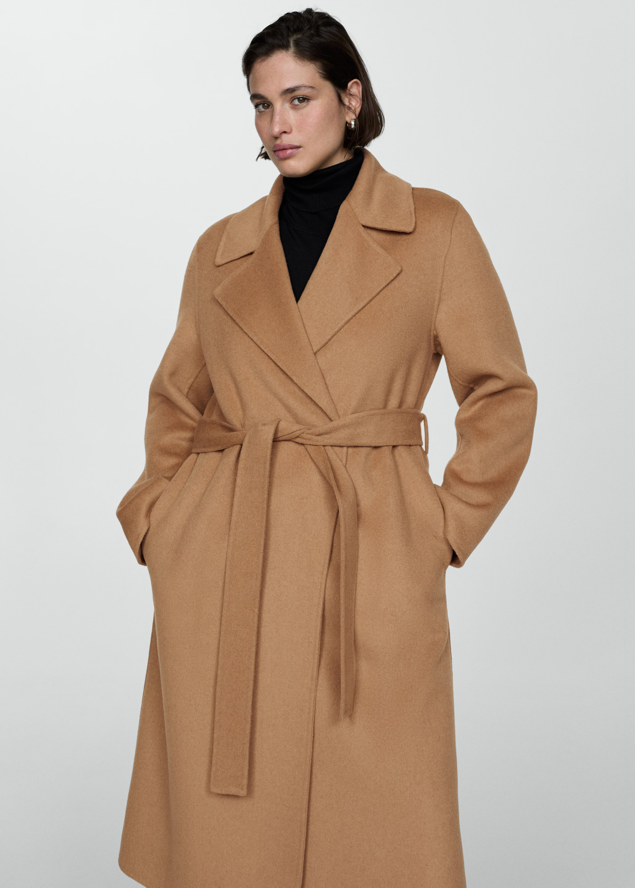 Wool coat with handmade belt | Mango (US/MX/AU)