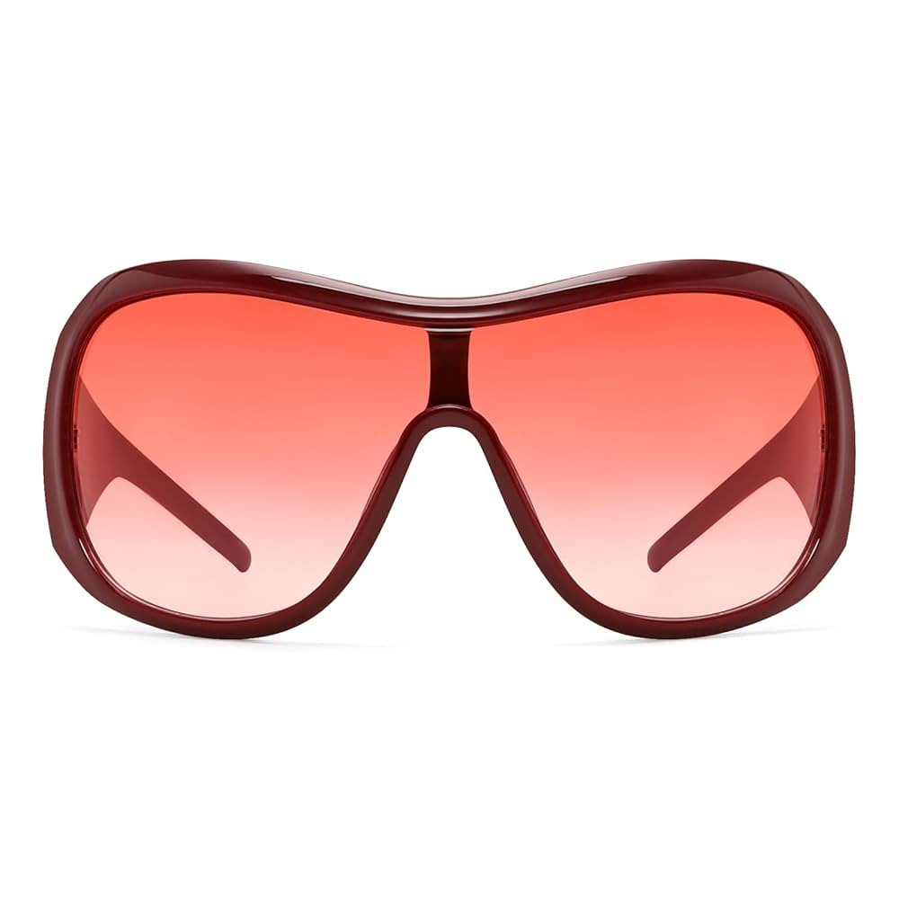 BOTEN Trendy Oversized Sunglasses For Women Men, Big Tinted Funky Wrap Around Sunglasses Apres Sk... | Amazon (US)