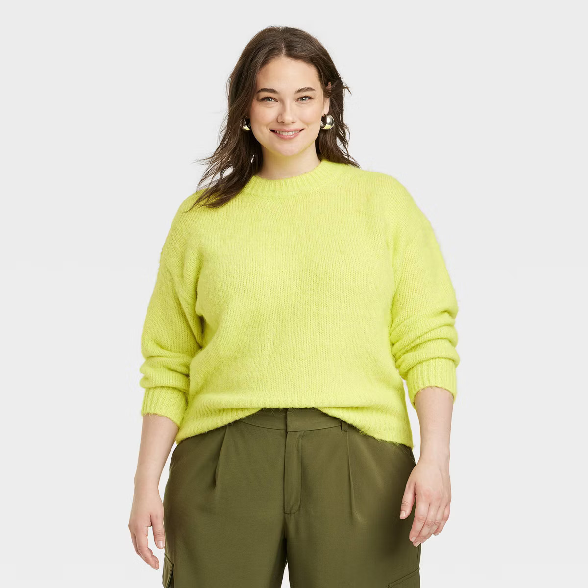 Women's Crewneck Brushed Pullover Sweater - A New Day™ | Target