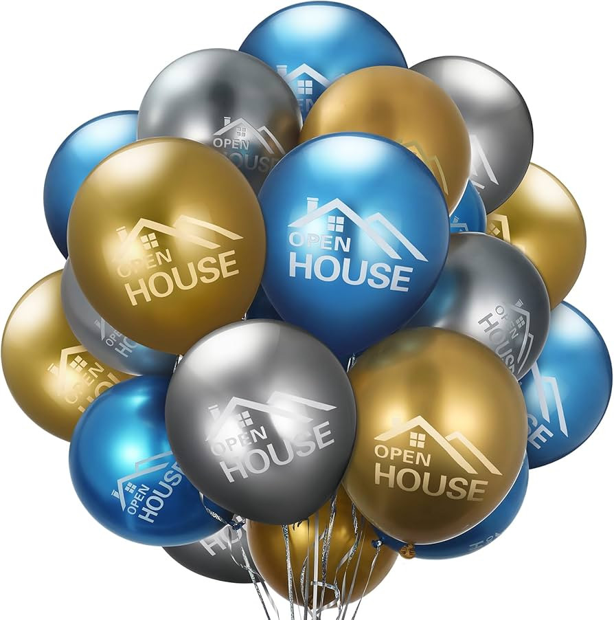 HyDren 72 Pcs Open House Balloons House for Sale 15.7 Inches Metallic Balloons for Real Estate Su... | Amazon (US)
