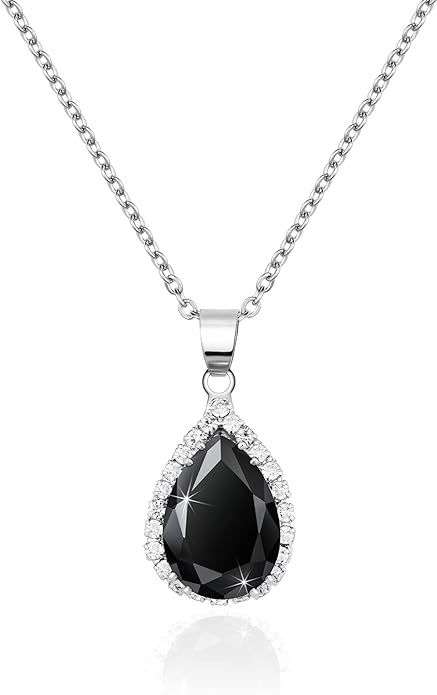 Linawe Crystal Chain Necklace for Women Trendy, Statement Diamond Pendant, Cubic Zirconia Summer ... | Amazon (US)