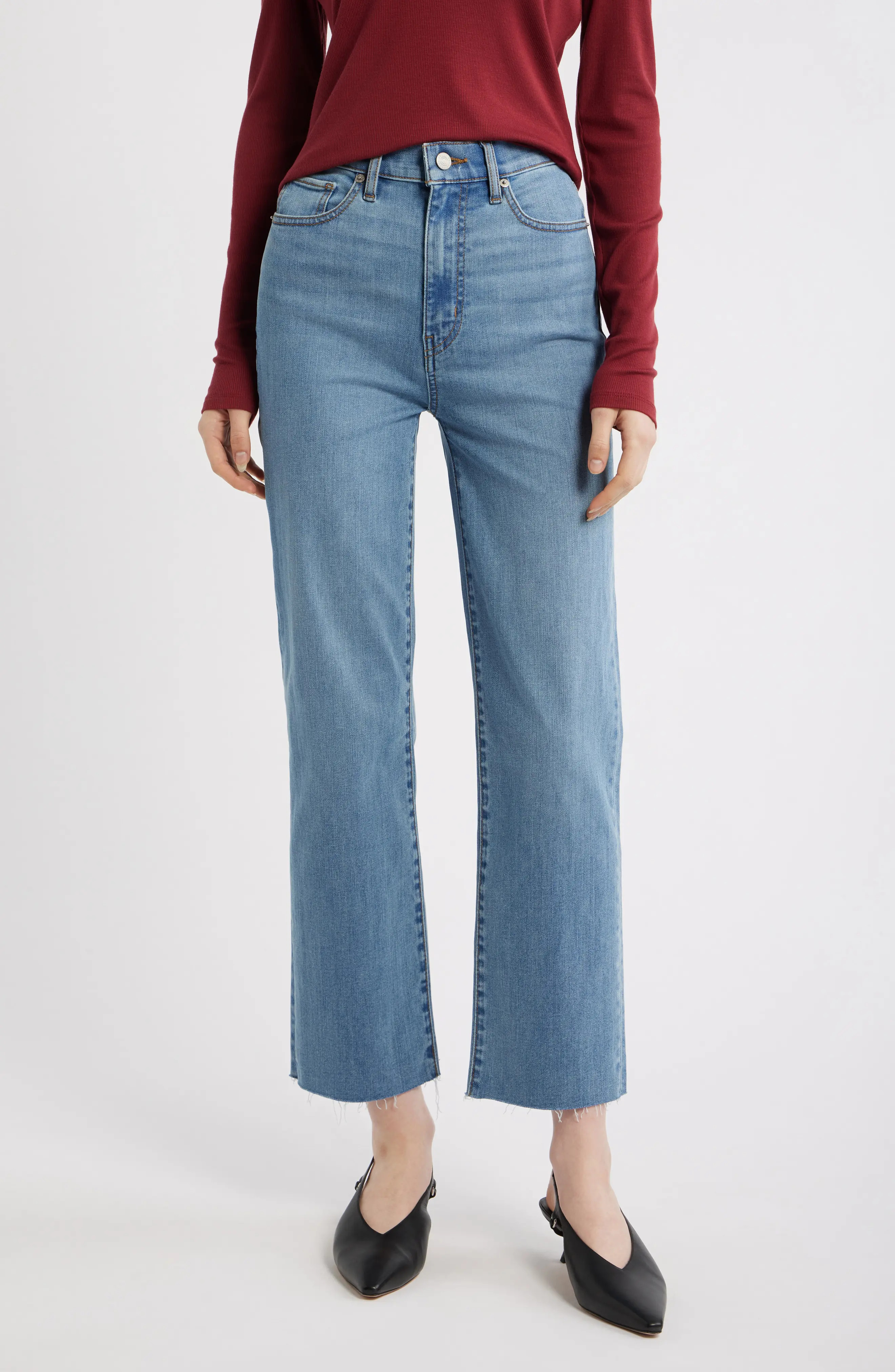 Le Sleek High Waist Ankle Straight Leg Jeans (Women) | Nordstrom | Nordstrom