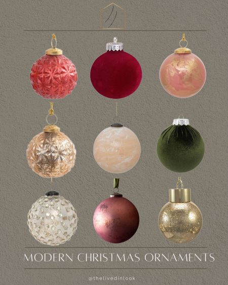 Modern Christmas ornaments  to elevate your classic decor- all from Amazon!

Modern Christmas decor, ornaments, home decor, velvet ornament

#LTKfindsunder50 #LTKHoliday #LTKhome