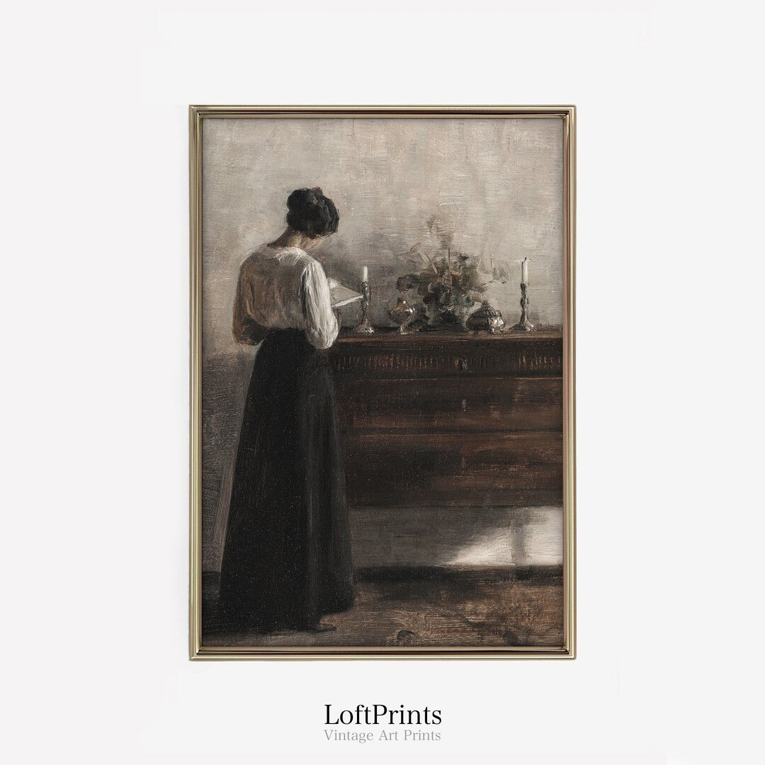 Painting Woman • Rustic Portrait Art • Antique Wall Art • Oil Painting • MAILED PRINTS | Etsy (US)