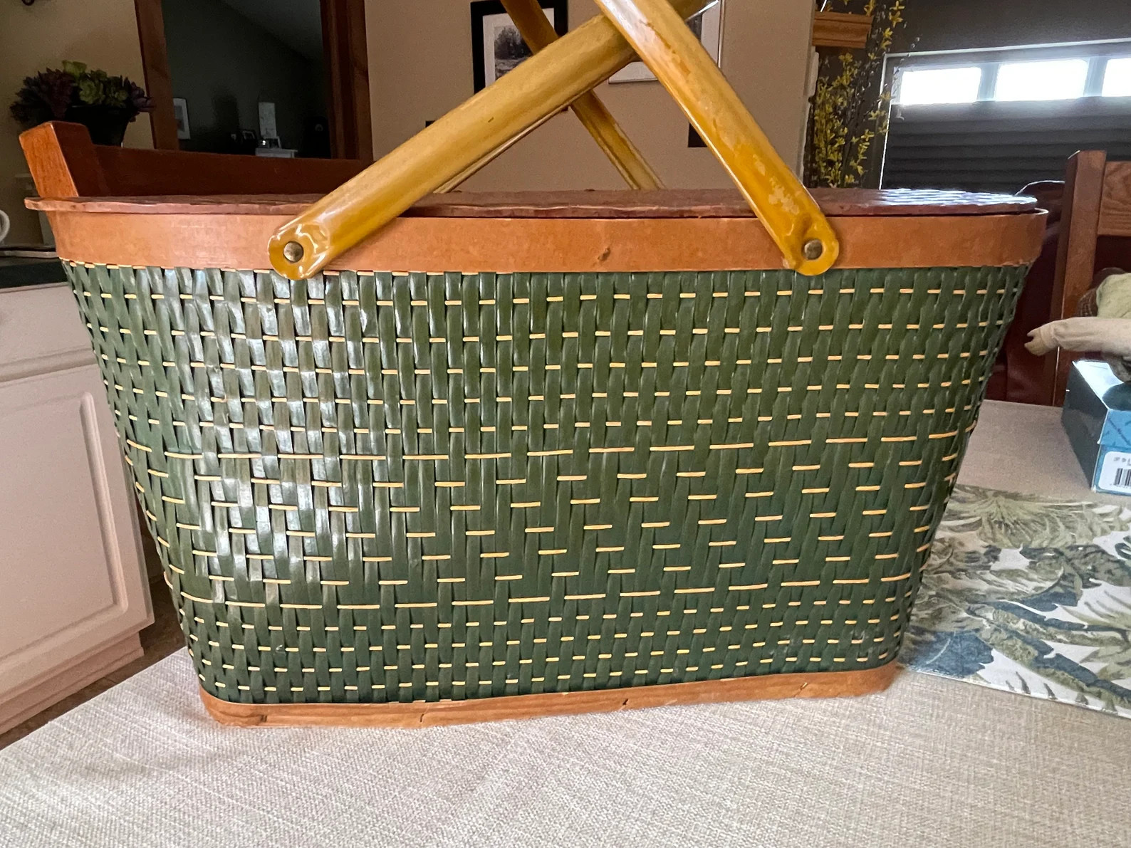 Picnic Season is Here! Rad Hawkeye Iowa Green Picnic Basket, Décor | Etsy (US)