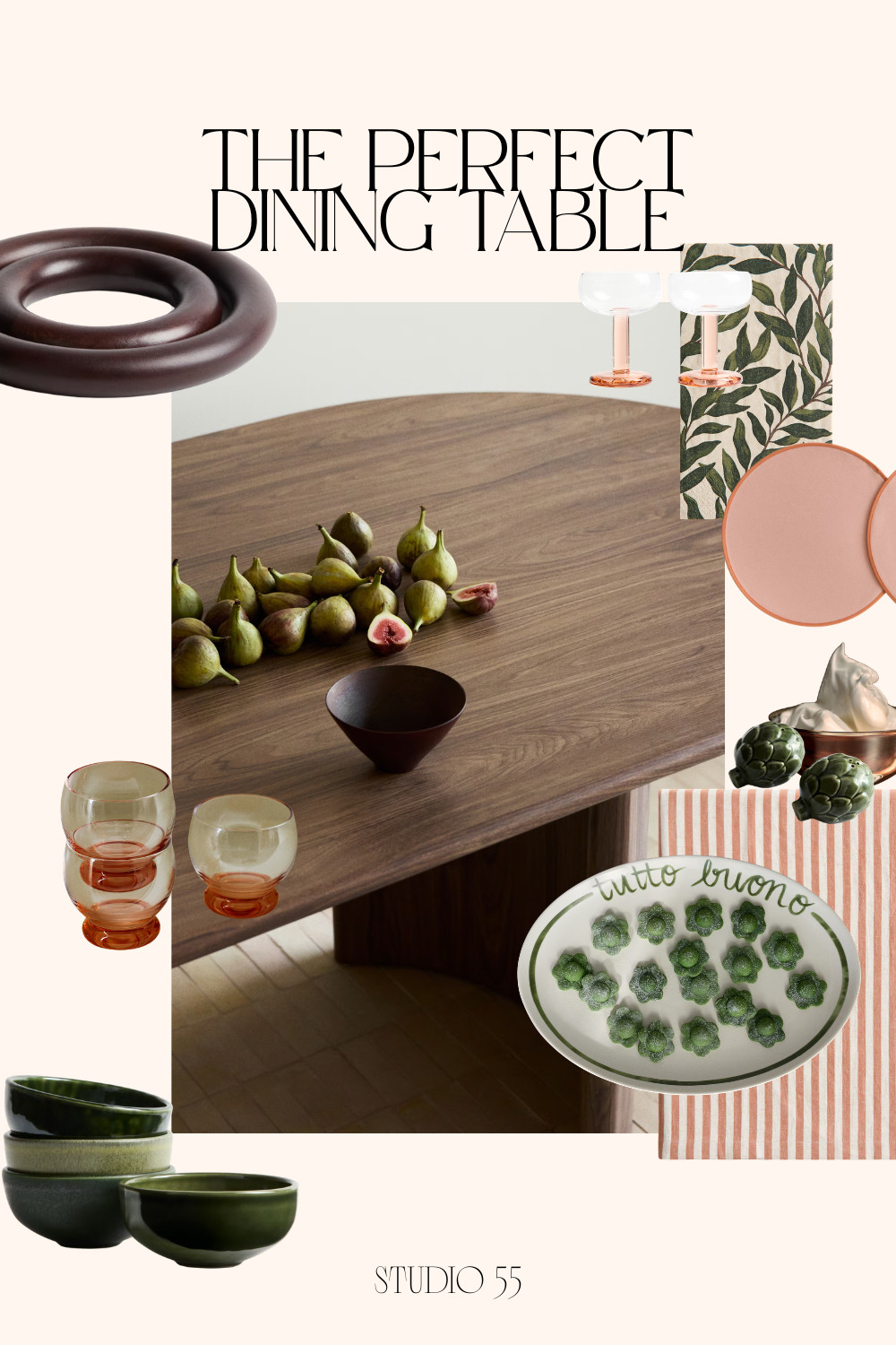 Create the perfect dining table setup with warm wood tones, aesthetic glassware, and modern table decor accents. This elegant hosting look is ideal for dinner parties, everyday styling, and Pinterest-worthy table settings. Save this for your next tablescape inspiration.  

 #LTKselfcare #LTKHome