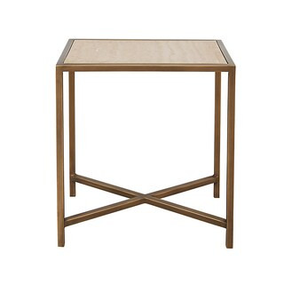 Clare Side Table with Iron & Travertine Marble | Ballard Designs, Inc.