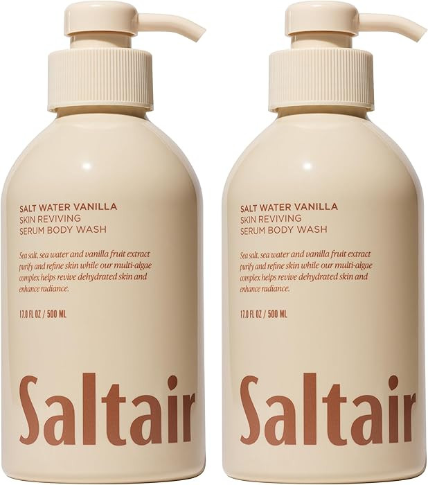 Saltair Body Wash, Salt Water Vanilla 2-Pack. Moisturizing Body Cleanser with Monoi Oil and Cupua... | Amazon (US)