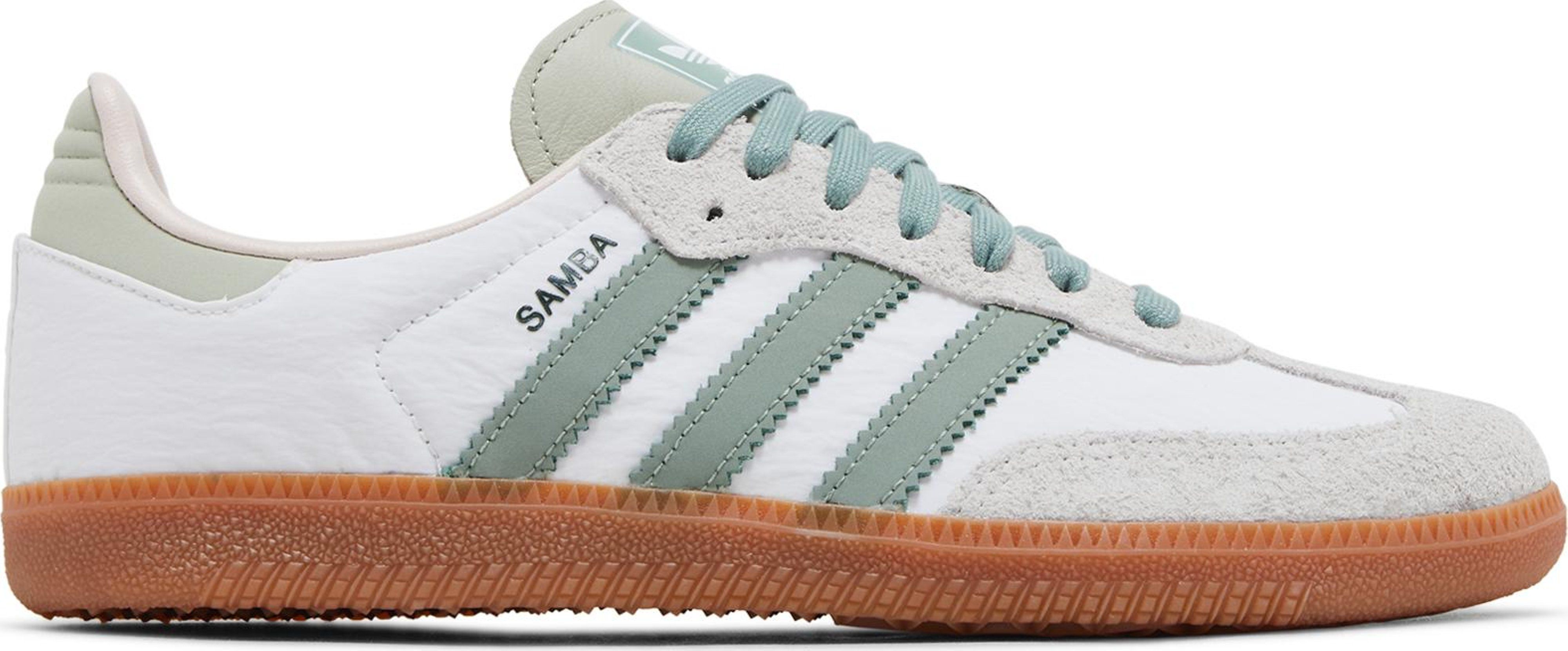 Buy Wmns Samba OG 'White Silver Green' - ID0492 | GOAT | GOAT