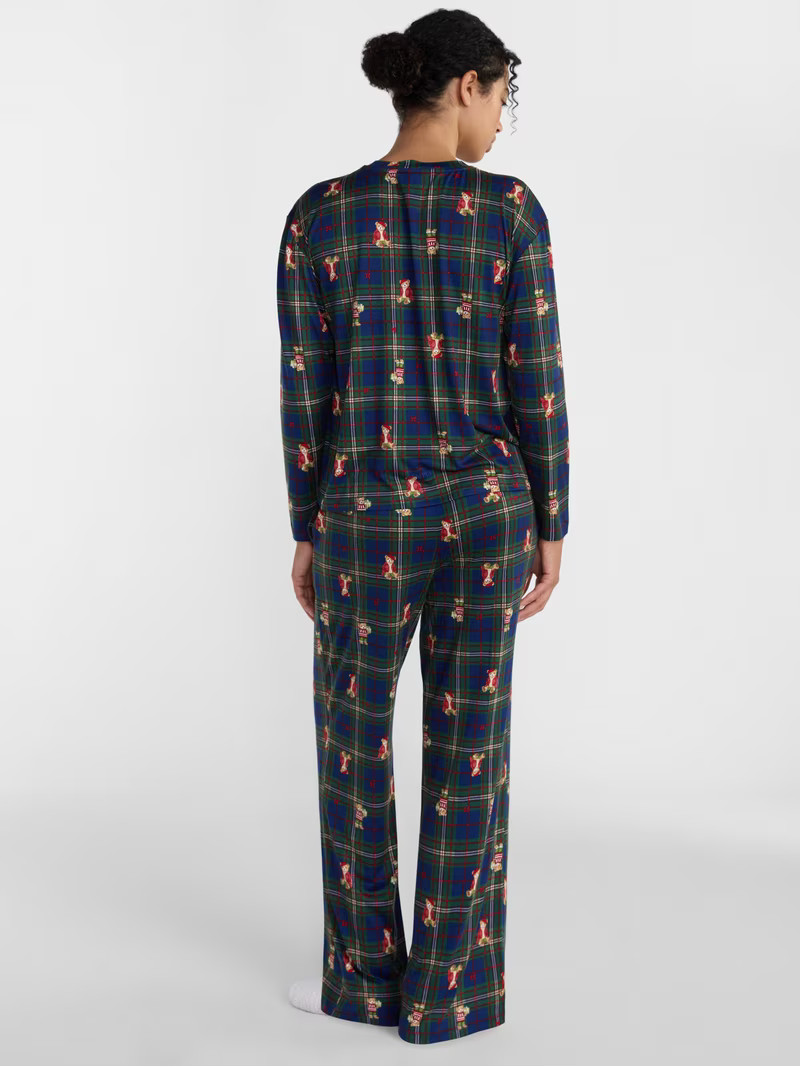 Joyspun Women's Dreamy Soft Collection Sleep Top and Pants, 2-Piece Set, Sizes XS-3X | Walmart (US)