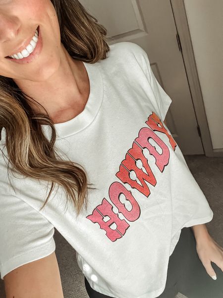 Howdy tshirt // cropped tshirt // cowboy chic // cowgirl // Amazon // Etsy finds // graphic tshirt // ootd // travel outfit 

#LTKstyletip #LTKtravel #LTKFind