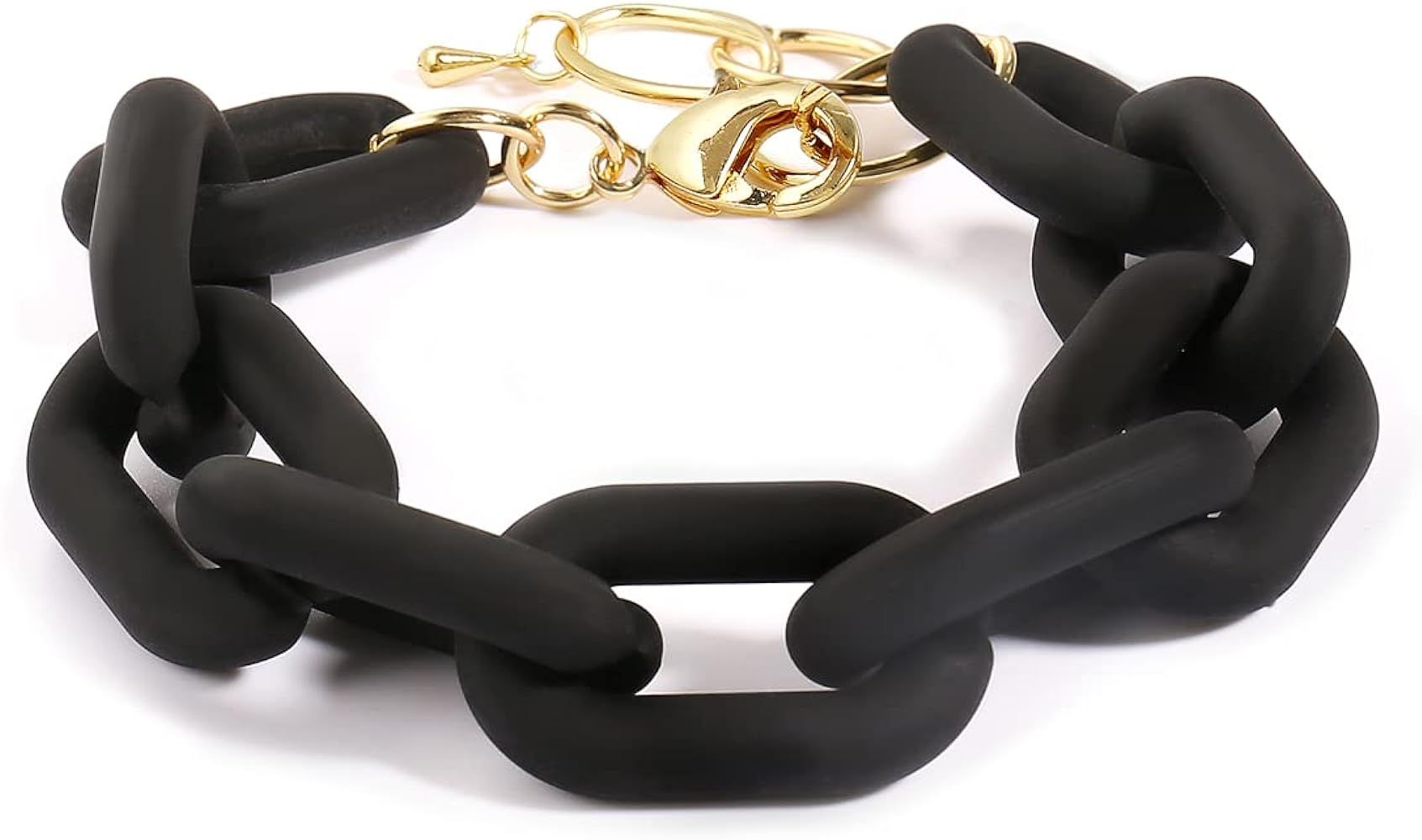 CONRAN KREMIX Resin Link Bracelet Trendy Bracelet Colorful Bracelet For Women And Beach Bracelets... | Amazon (US)