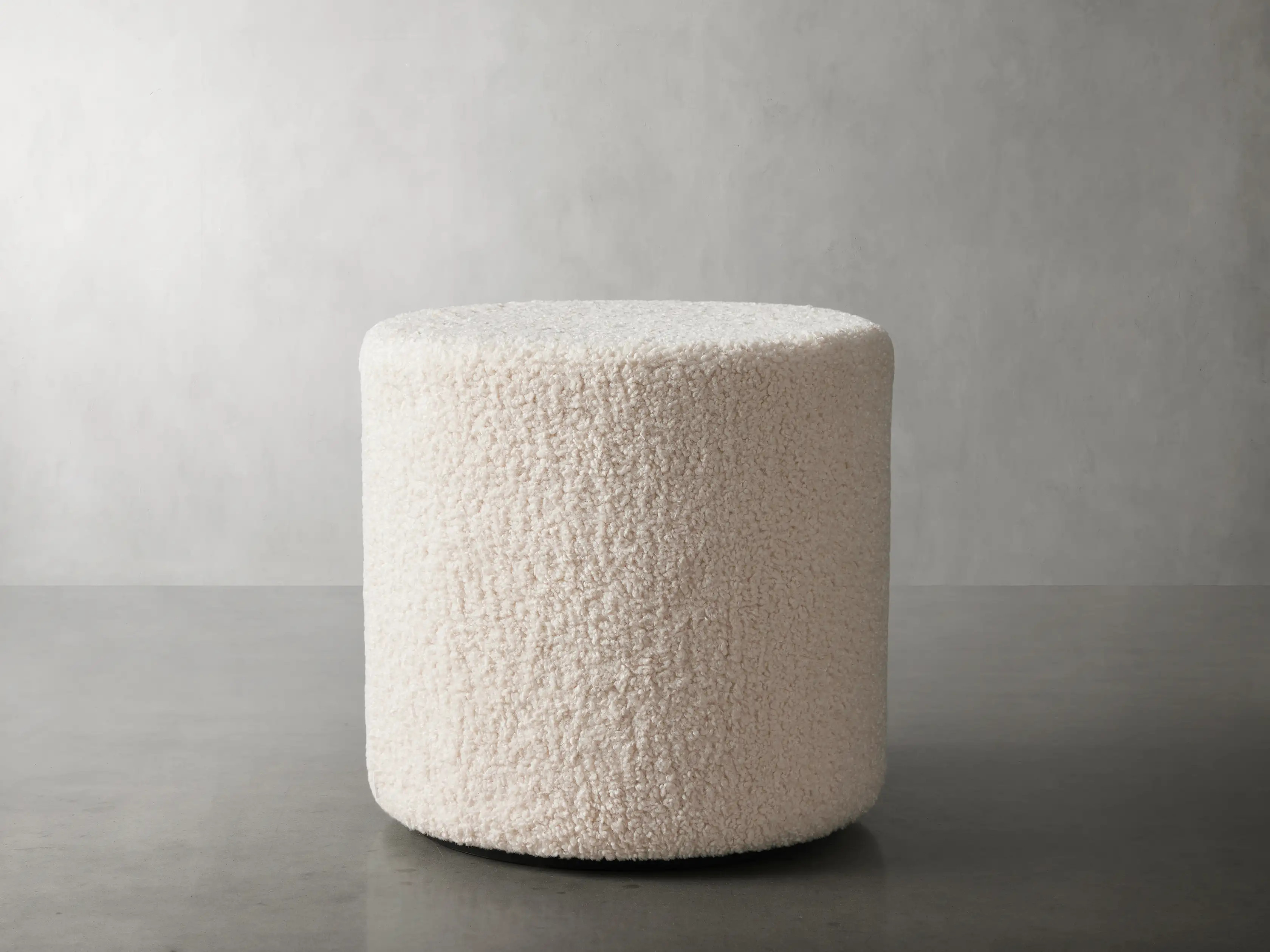 Faux Sherpa Pouf | Arhaus