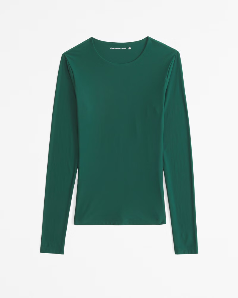 Soft Matte Seamless Tuckable Long-Sleeve Top | Abercrombie & Fitch (US)