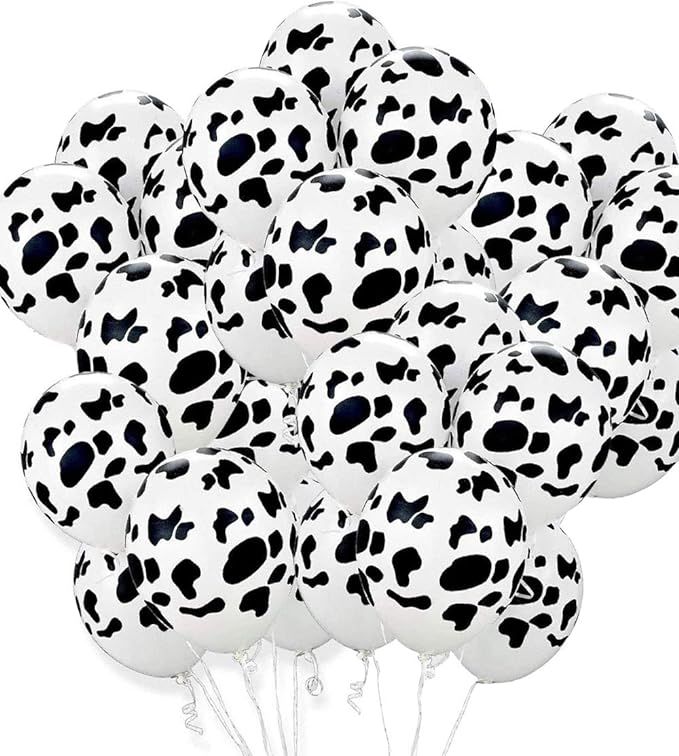 25PCS Cow Balloons Funny Cow Print Balloons For Children's Party Western Cowboy Theme for Kids Bi... | Amazon (US)