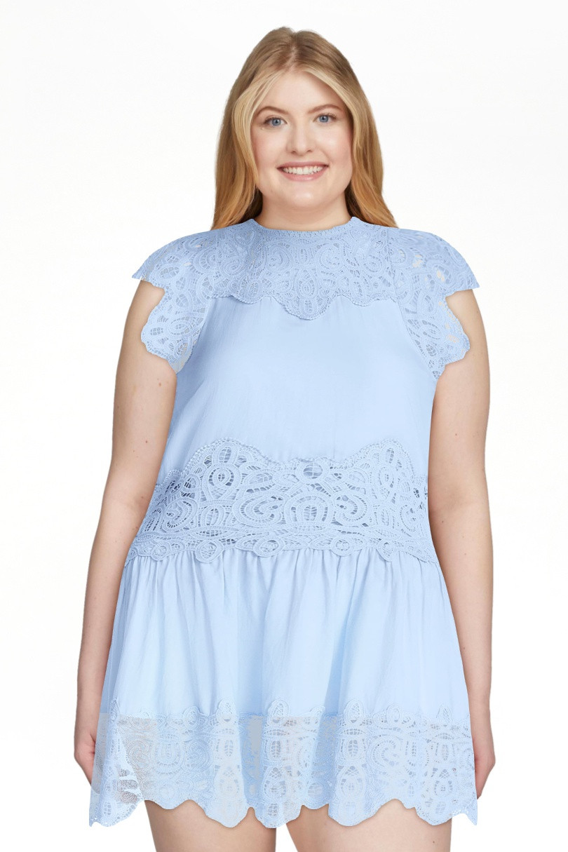 Scoop Women's and Women's Plus Crochet Mini Dress, Sizes XS-4X - Walmart.com | Walmart (US)