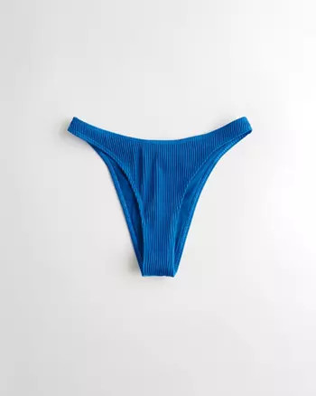 Ribbed High-Leg Bikini Bottom | Hollister US