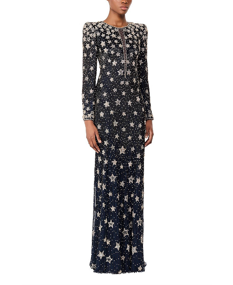 Jenny Packham Madrigal Star-embellished Long-sleeve Maxi Dress | Bloomingdale's (US)