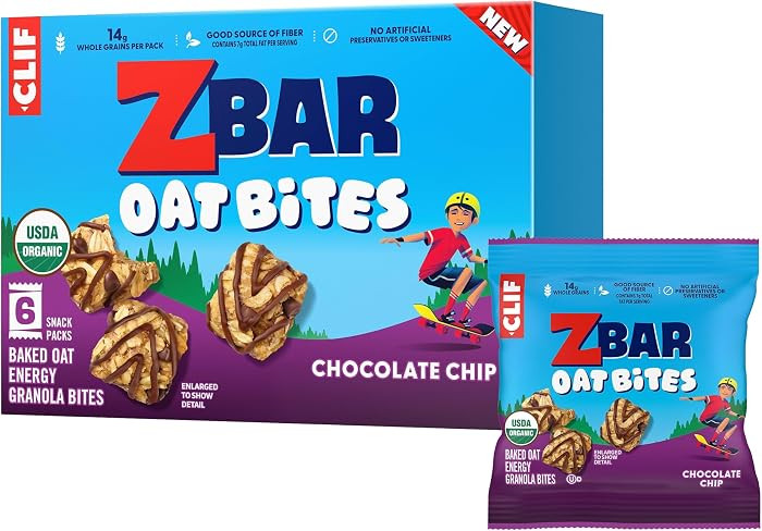 Zbar Oat Bites - Chocolate Chip - Baked Oat Energy Granola Bites - USDA Organic Snacks for Kids -... | Amazon (US)