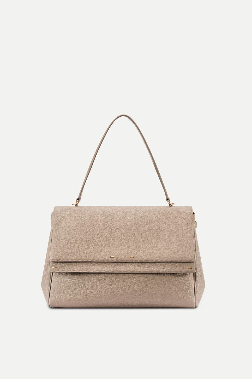 Rialto Double Flap Handbag in Pebble-Grain Top-Grain Cowhide Leather | Fabrique