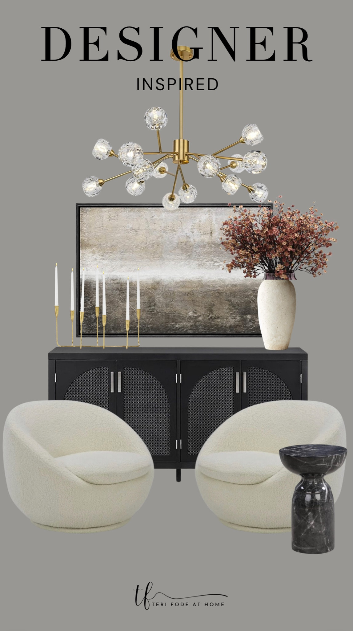 Designer inspired for less! These gorgeous finds will elevate any room in your home! Designer home decor, neutral wall art, console, neutral decor

#LTKhome