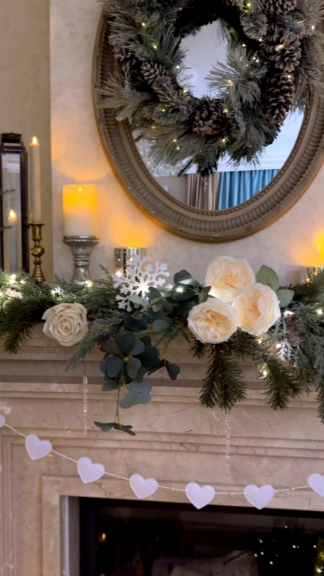 Valentine’s Day home decor, heart garland, Valentine’s Day living room mantel, faux roses 

#LTKFindsUnder50 #LTKHome #LTKSeasonal