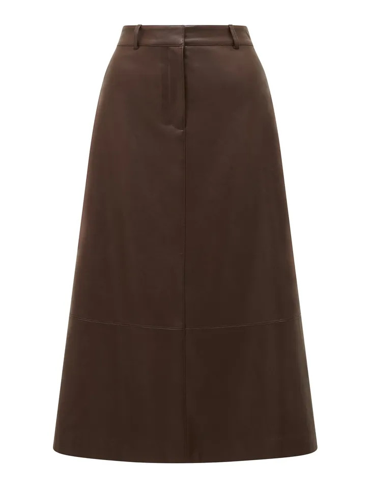 Jaelyn Vegan Leather Midi Skirt | Ever New (CA)