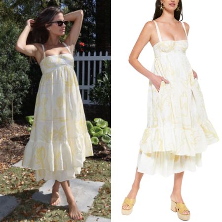 Naomie Olindo’s White and Yellow Printed Dress 📸 + Info= @naomie_olindo