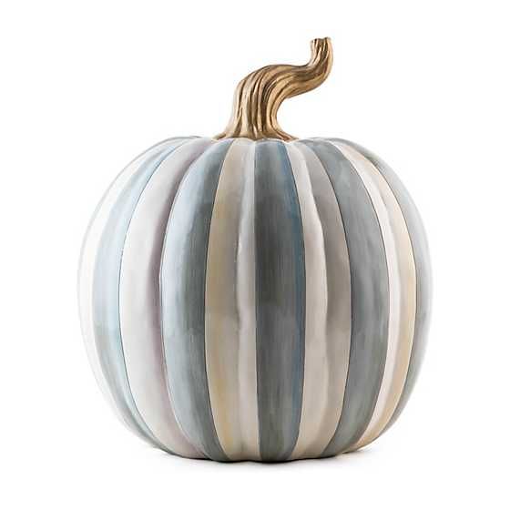 Sterling Stripe Pumpkin - Medium | MacKenzie-Childs