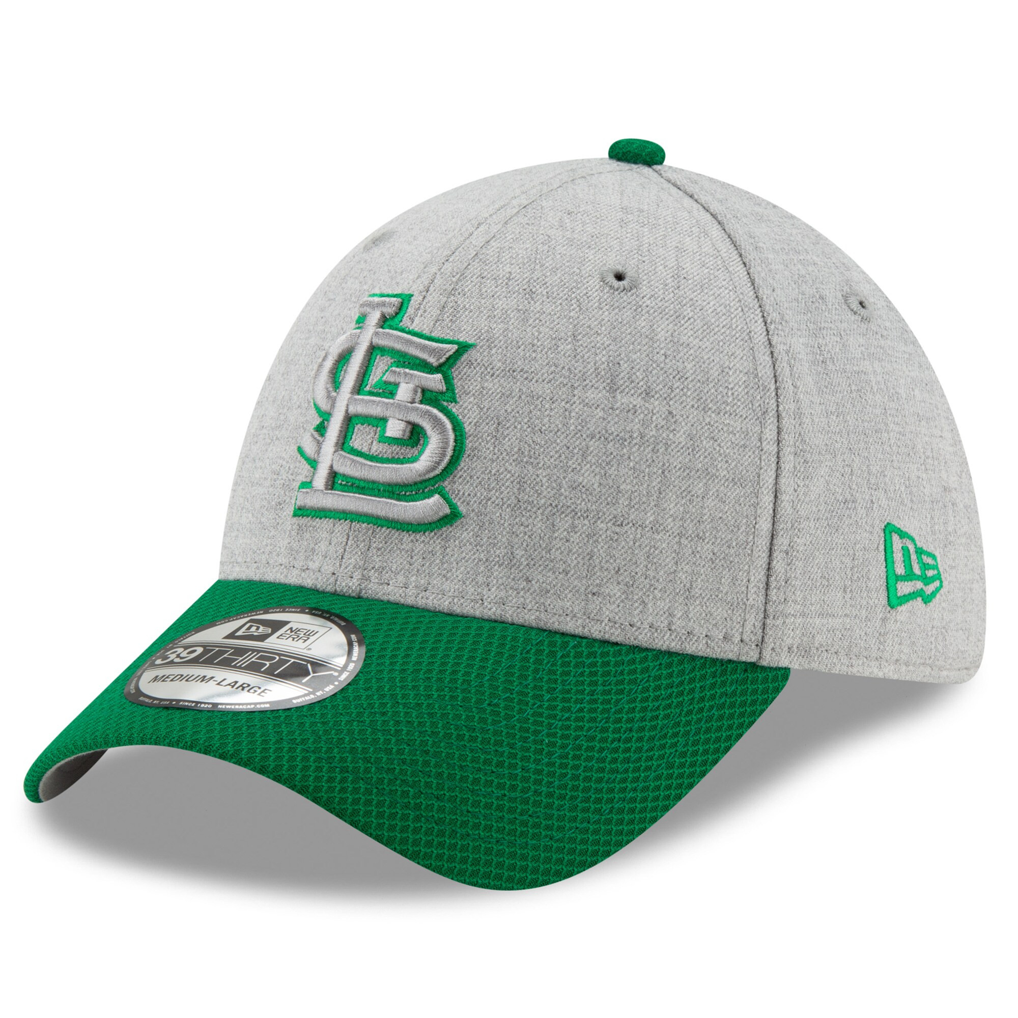 St. Louis Cardinals New Era St. Patrick's Day Change Up Redux 39THIRTY Flex Hat - Gray/Green | Lids