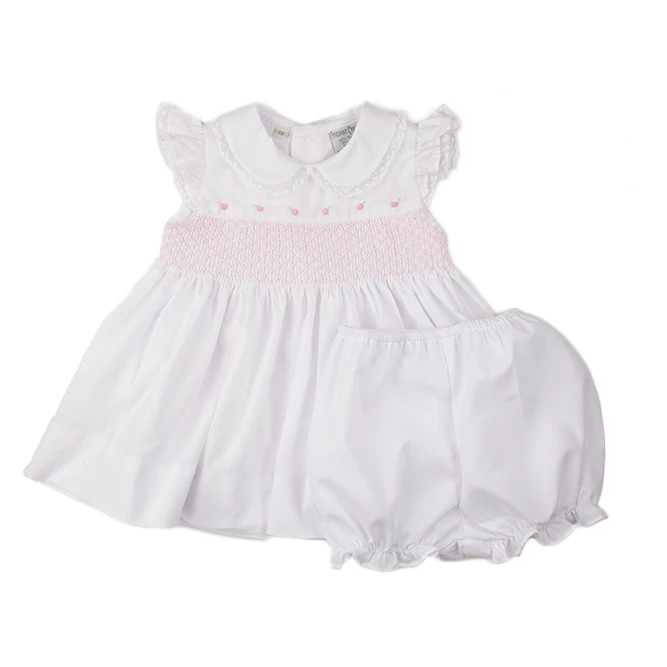 Smocked Lace Fly Sleeve Dress | Feltman Brothers